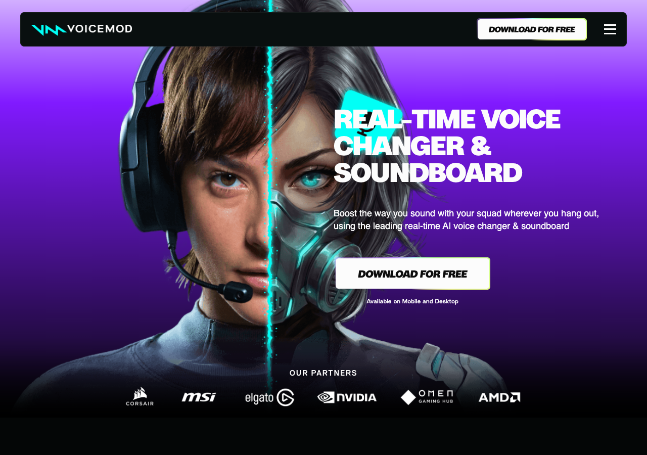 Voicemod — live voice changer for gaming and character voices